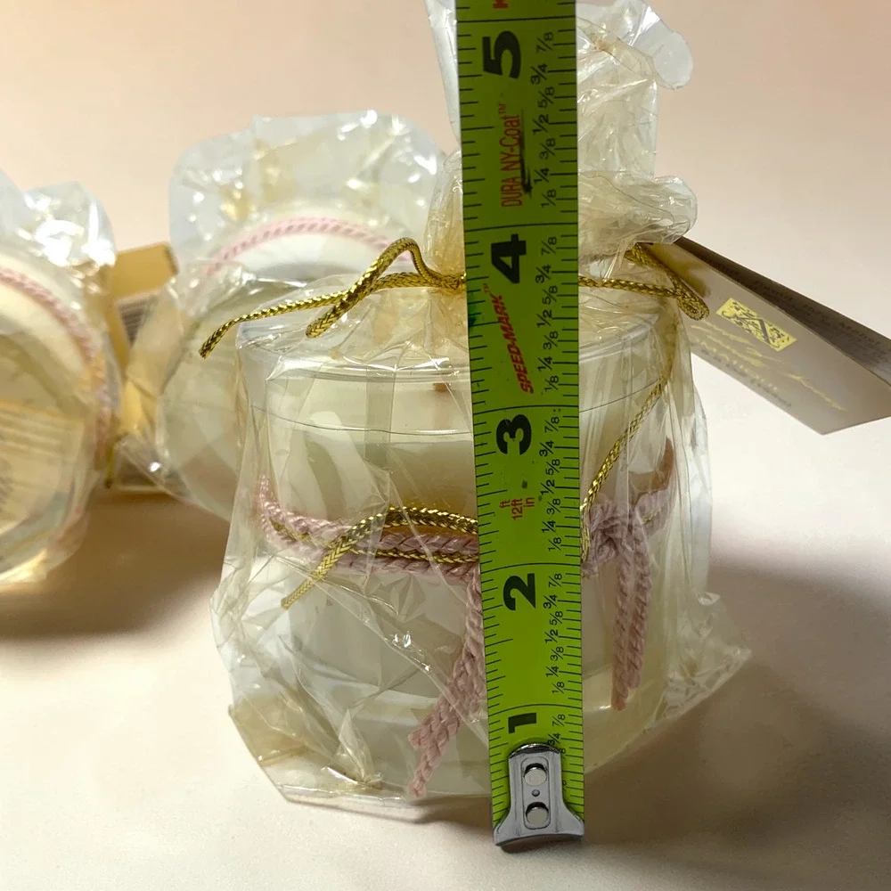 Vintage Lot 3 x NEW Aromatique Smell of Spring Scented 5.5 oz Glass Jar Candles